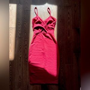 Maroon Cutout Bodycon Dress